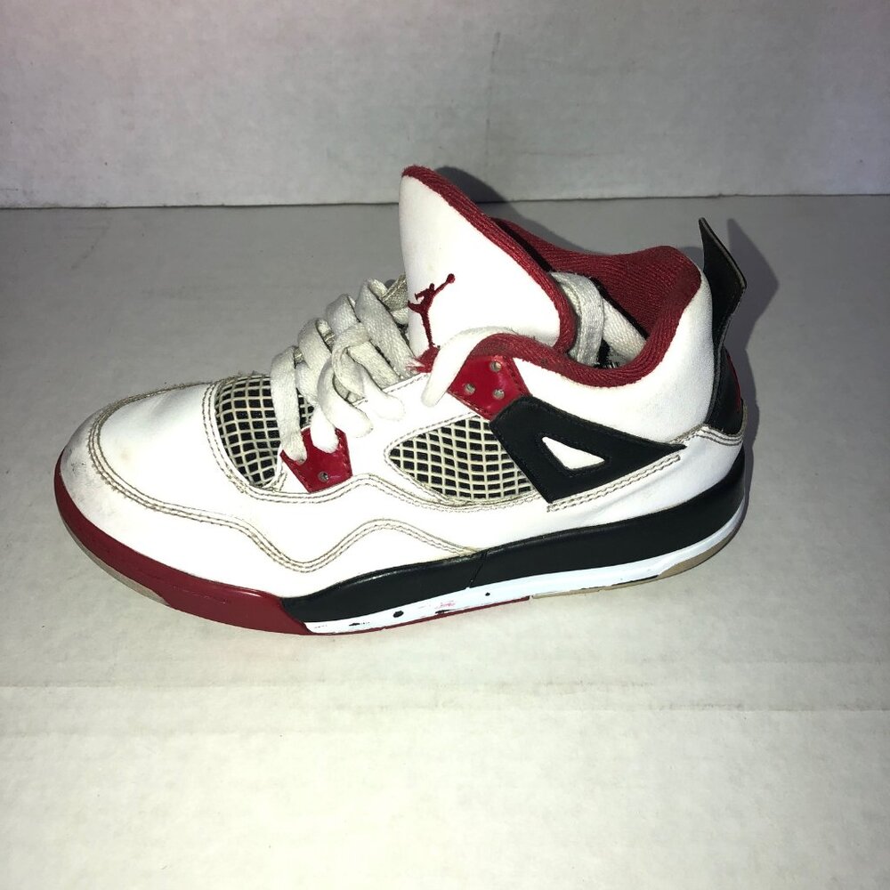 Air Jordan 4 Fire Red Basketball Shoes  - kids size 2Y